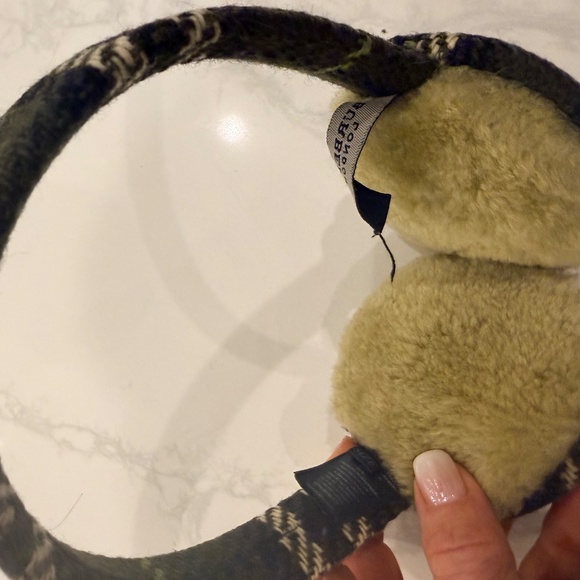 Authentic Burberry Plaid Ear Muffs in Green